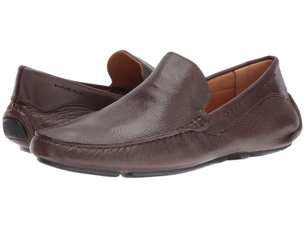 Massimo Matteo Mens Venetian Driver Loafers Size 9 M Cafe Brown Leather EUC